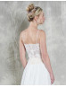 Spaghetti Straps Ivory Lace Chiffon Split Wedding Dress